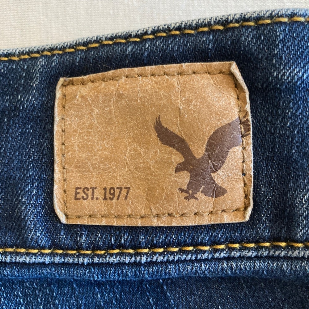 American Eagle Artist Crop Jeans Womens 6 Dark Wash Super Stretch 23 Inseam - Picture 15 of 15